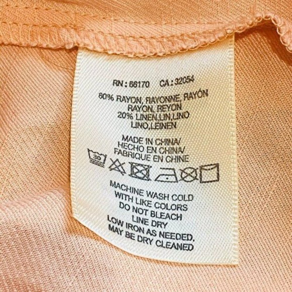 Anthropologie Alanis Tunic Top Belted Off Shoulder Peach by Maeve Womens Size 4 - Picture 7 of 9